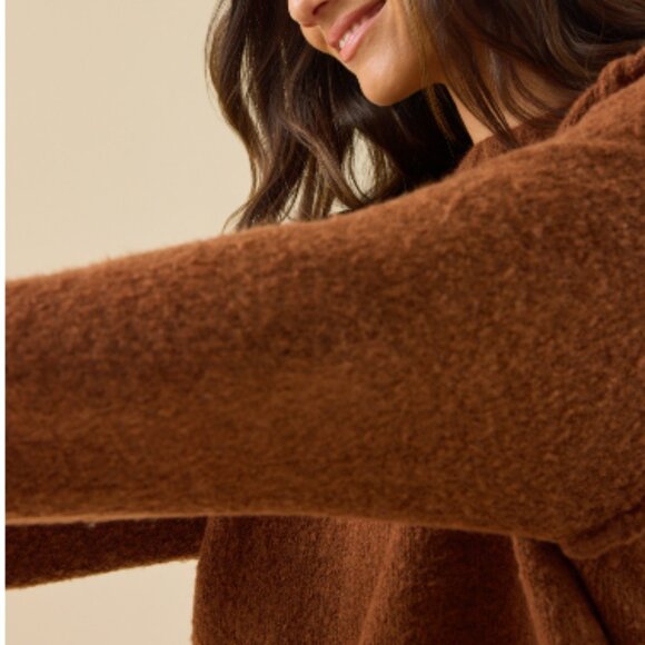 Altar'd State Chestnut Laurel Raglan Sweater NEW - Picture 4 of 9